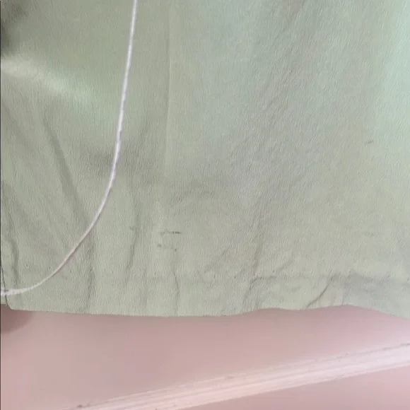 VINTAGE ROBBIE BEE pistachio Mint sage Green silk drop waist Dress 10 minimal - Picture 10 of 14